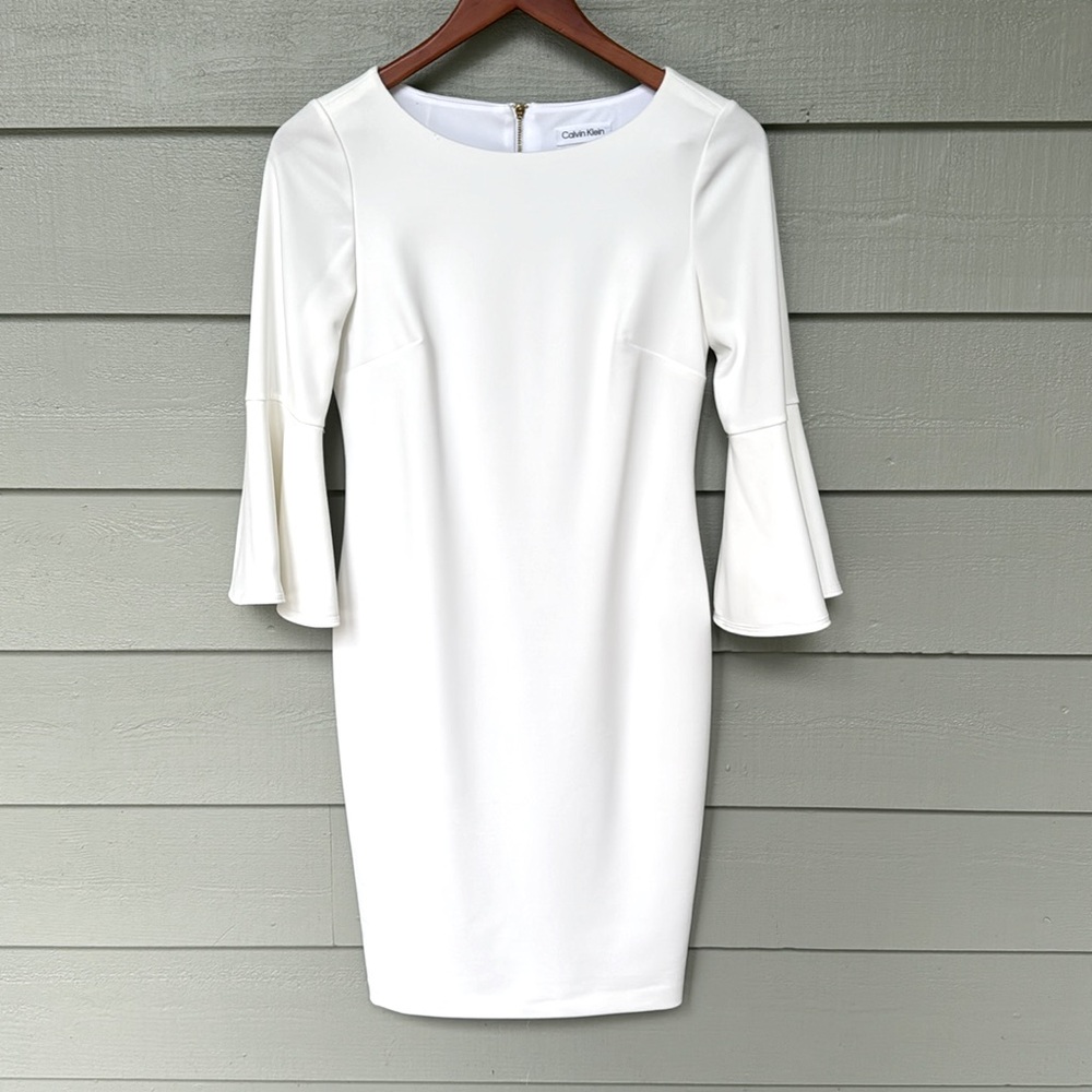 Calvin Klein Fitted White Dress